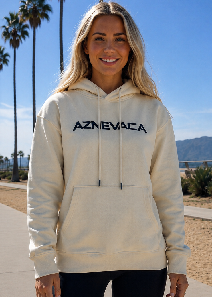 AZNEVACA Oversized Pullover Hoodie — Sandstone