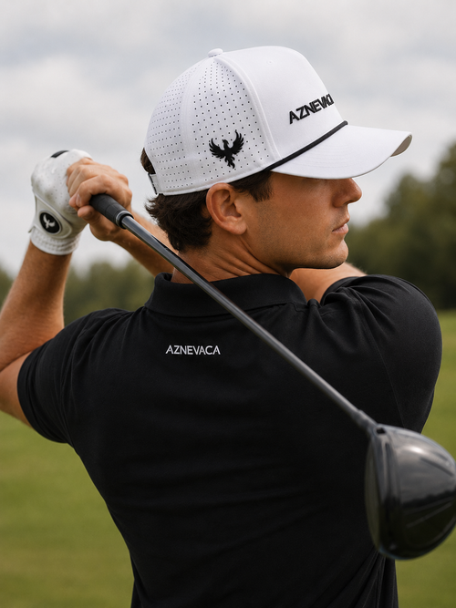 AZNEVACA Athletic Rope Hat — White / Black