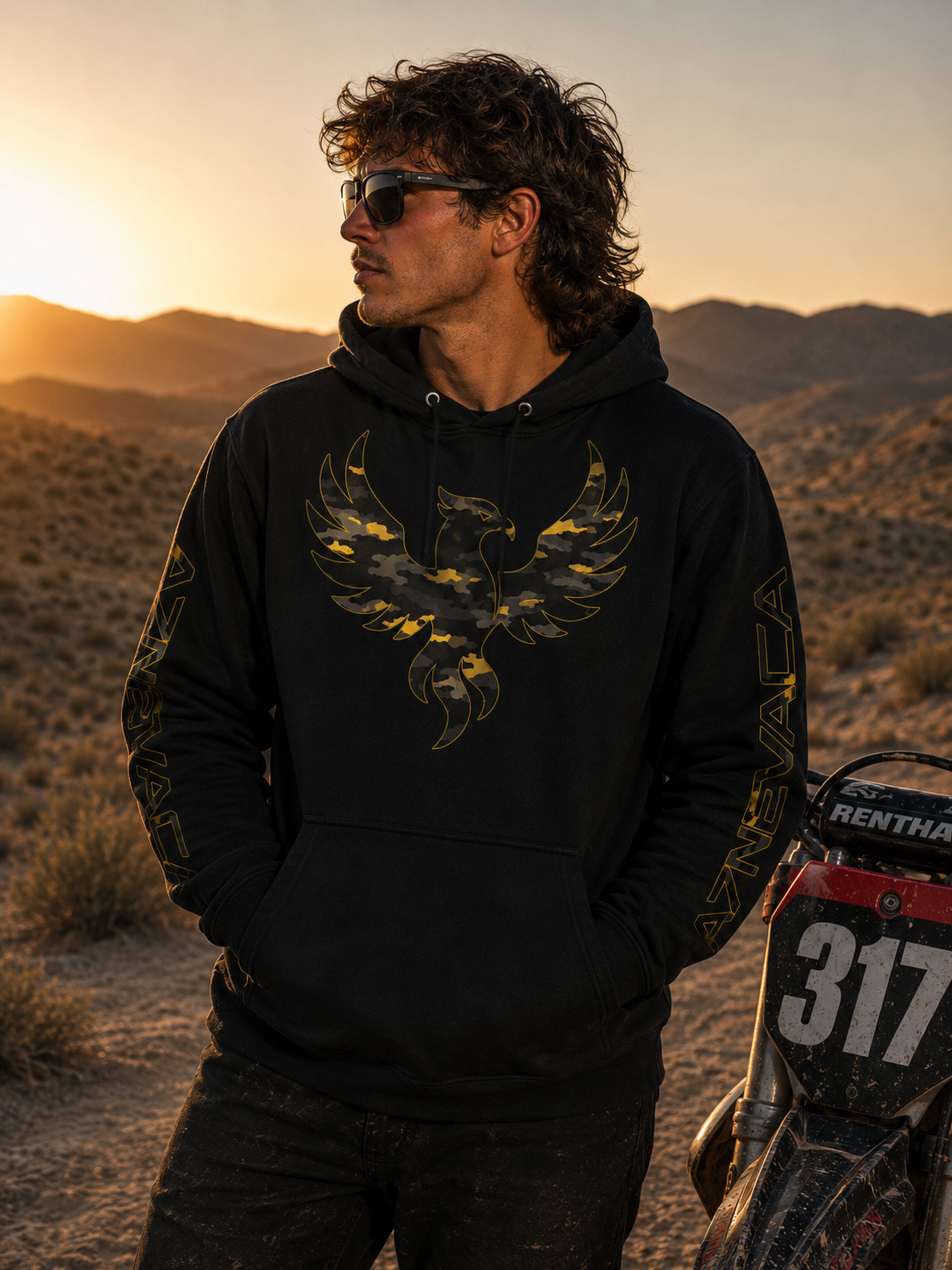 AZNEVACA Pullover Hoodie — Gold Camo