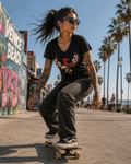 AZNEVACA Women's V-Neck Tee — Desert Rose