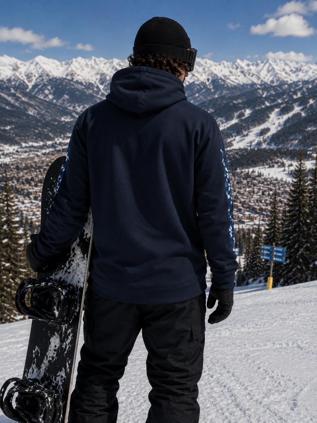 AZNEVACA Pullover Hoodie — Blue Camo
