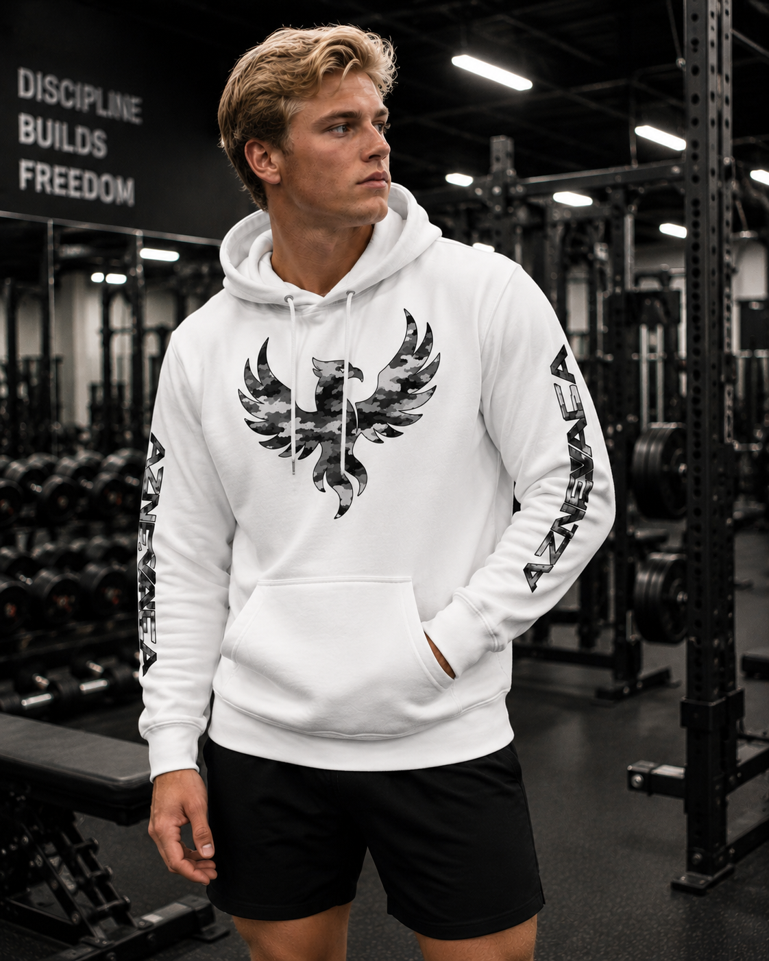 AZNEVACA Pullover Hoodie — Arctic Camo