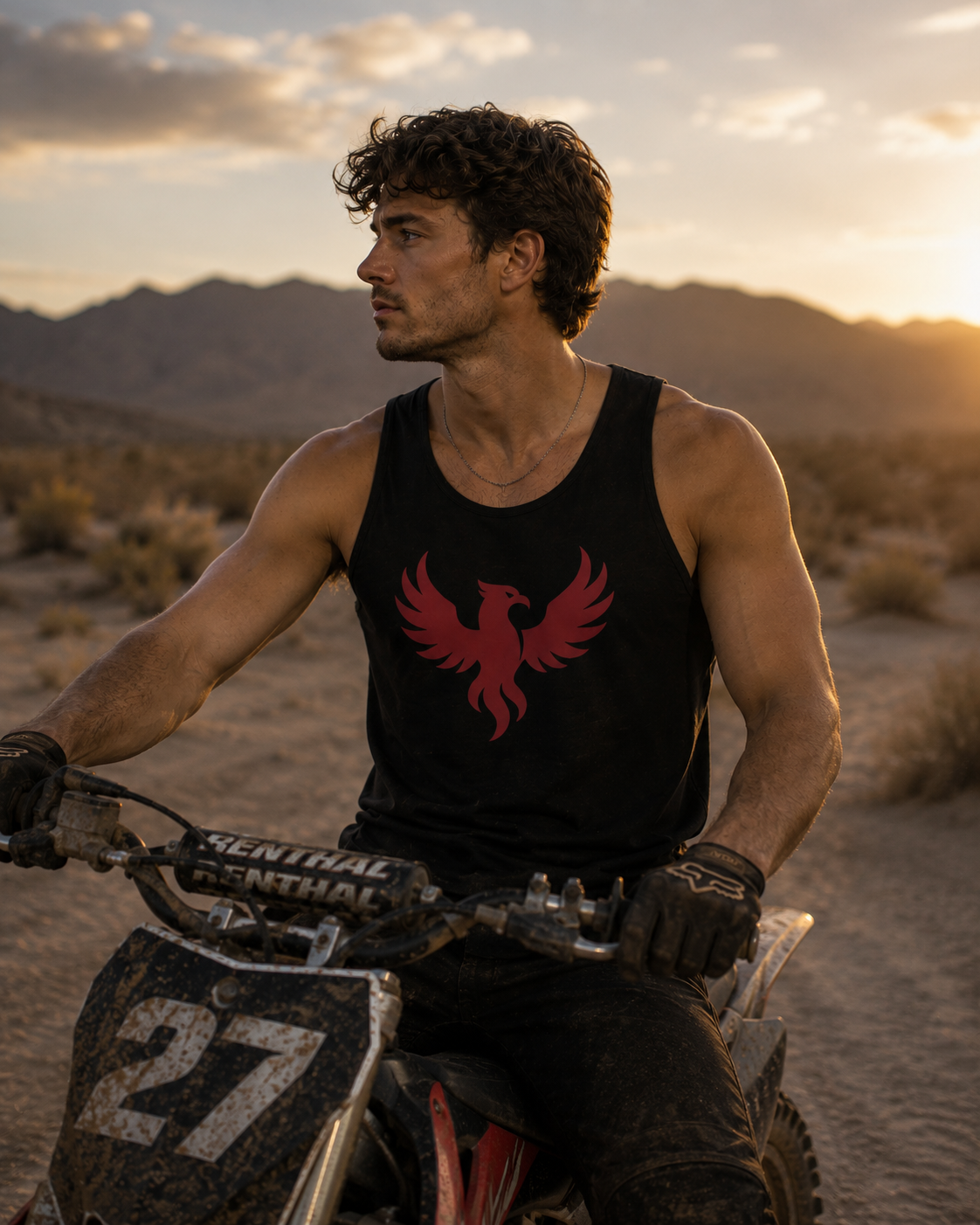 AZNEVACA Men's Training Tank Top — Black / Red