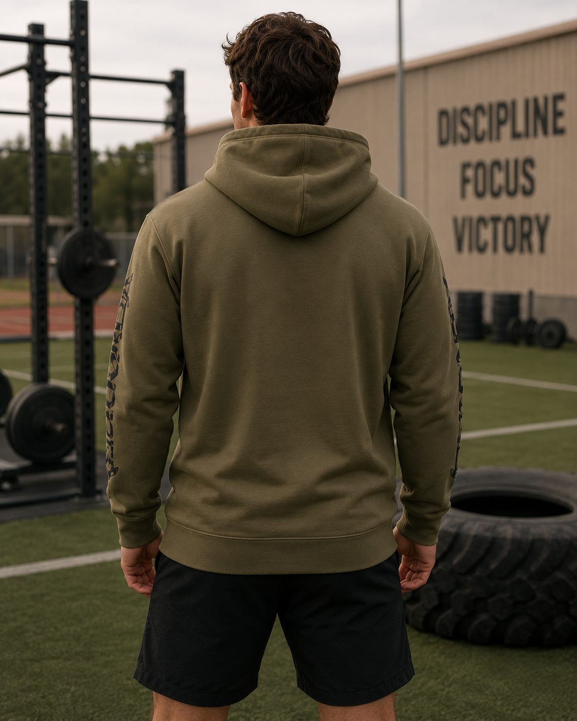AZNEVACA Pullover Hoodie — Olive Green Camo