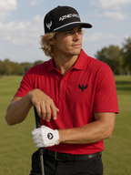 AZNEVACA Men's Athletic Polo — Red / Sand / White