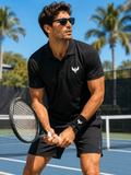 AZNEVACA Men's Athletic Polo — Classic Black