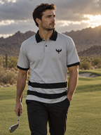 AZNEVACA Performance Golf Polo — Grey/Black