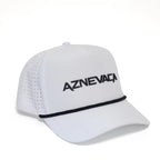 AZNEVACA Athletic Rope Hat — White / Black